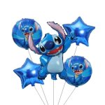 Ballons - lilo - 5pcs - h�lium - aluminium - bleu - anniversaire