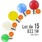 Ce lot est composé de 15 ampoules led b22 de décoration. ces ampoules led b22 seront parfaites pour réaliser ... Ce lot est composé de 15 ampoules led b22 de décoration. ces ampoules led b22 seront parfaites pour réaliser ...