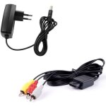 Link - e : lot compatible avec console super nintendo (snes) : chargeur secteur pour alimentation + cable ...