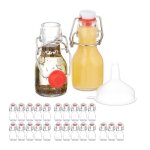Relaxdays mini bouteilles en verre lot de 25 petites fioles  remplir 50 ml fermeture  trier transparent ...