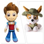 Lot peluches ryder tracker chien super h�ros doudou paw patrol dessin anim� enfant jungle pat patrouille ...