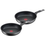Lot de poles - tefal - g2559072 - 22 et 28 cm - revtement anti - rayures titanium - induction compatible ...
