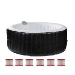 Lot spa gonflable sunspa 6 places rond + 6 filtres (livr avec filtre cadenas tapis de sol et couverture) ...