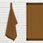 Lot de torchons de cuisine coton kent jaune et noir par soleil docre