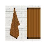 Lot de torchons de cuisine coton kent anthracite et jaune par soleil docre