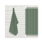 Lot de torchons de cuisine coton kent vert et blanc par soleil docre Lot de torchons de cuisine coton kent vert et blanc par soleil docre