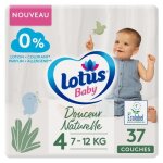 Lotus baby couches douceur naturelle taille 4 - 7  12 kg - le paquet de 37 couches