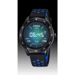 Lotus connecte montre homme bracelet silicone 50013 / 3 lotus boitier rond acier noir 40mm