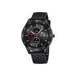 Montre connecte lotus - homme - silicone noir 50013 / d - etanche 50m - capteur de frquence cardiaque ...