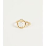 Bague - generique - indy - plaqué or - nacre blanche - taille 56 Bague - generique - indy - plaqué or - nacre blanche - taille 56