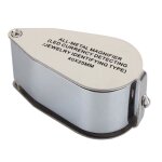 Loupe de bijoutier pliante en verre avec led 40x - zerone Loupe de bijoutier pliante en verre avec led 40x - zerone