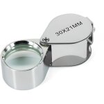 Loupe de bijoutier trixes - 30x21mm - verre optique - cadre chrom - pour horlogers et diamantaires
