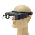 Loupe frontale avec 2 led - liam access - grossissement 1. 5x 3x 9. 5x 11x - noir