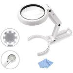 Loupe - velamp - 8 led - lentille 5x / 11x - lampe de table - Éclairage réglable Loupe - velamp - 8 led - lentille 5x / 11x - lampe de table - Éclairage réglable