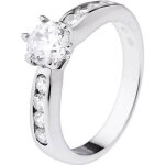 Bague solitaire - lova lola van der keen - 6 mm - argent massif 925 - oxyde de zirconium - garantie 2 ...