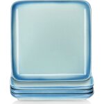 Lovecasa assiette � d�ner 4 pi�ces assiettes plates en gr�s - s�rie cg - dp401 forme carr� 25. 5 cm - ...