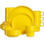 Lovecasa srie sweet kds - 4 service complet de table 16 pices bord deboutempilableen porcelaine pour ...