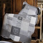 Couvre - lit - lovely casa - arkansas - coton - gris - 240 x 220 cm