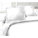 Lovely home lot de 2 taies doreillers 100% coton 50x70 cm - blanc