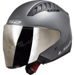 Ls2 casque jet of600 copter avec visire miroir iridium