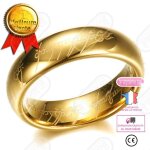 Lsc bague de mariage pour hommes en acier au carbure de tungstne plaqu or 18k