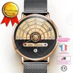 Lsc® montre homme étanche calendrier acier inoxydable doré cadeau de noël Lsc® montre homme étanche calendrier acier inoxydable doré cadeau de noël