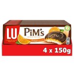 Lu - 4 botes de pims - biscuits gnoises nappes  lorange et au chocolat - (4x150g)
