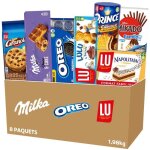 Lu - lot de 8 paquets : milka choco & cake oreo mikado granola cookie prince x2 napolitain lulu ourson ...