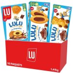 Lu - la bote chocolate lulu - lot de 10 paquets : barquette choco noisettes x4 coqueline chocolat x2 ...