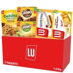 Lu - la bote plaisir - lot de biscuits : petit beurre napolitain grany pomme x2 grany chocolat x2 belvita ...