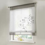 Lucky - rideau 80x120 cm plus r�cent stores romains broderie tulle ombre courte chambre pastorale rideau ...
