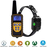 Luckyly - collier de dressage chiens rechargeable et ip67 �tanche avec distance de 800m99 niveaux de ...