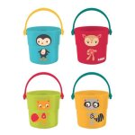 Ludi - 4 seaux gigognes - jouets de bain plage et piscine - ds 10 mois