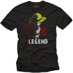 Luffy tee shirt - legend - monkey one t - shirt noir l