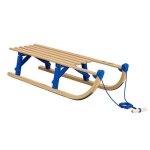 Luge en bois pliable - design authentique - 100cm 1 personne - renouez avec votre enfance !