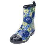 Lukcolor 2021 bottes de mode pour femmes bottes de pluie  tube moyen bottes de pluie impermables antidrapan ...
