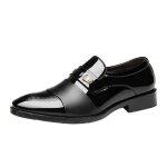 Lukcolor mocassin chaussures daffaires pour hommes dcontractes en cuir de mariage  la mode mode noir ...