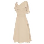 Lukcolor robe de cocktail demoiselle dhonneur mariage formel pour femme 1pc robe beige