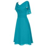Lukcolor robe de cocktail demoiselle dhonneur mariage formel pour femme 1pc robe bleu Lukcolor robe de cocktail demoiselle dhonneur mariage formel pour femme 1pc robe bleu