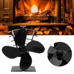 Ventilateur de chemine - sonew - 4 pales - 11. 2x8x19. 7cm - pas besoin de piles - amliore circulation ...