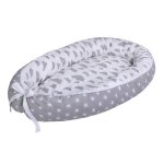 Lulando baby - nest nid pour bb cocon multifonctionnel rversible couleurs: grey clouds / stars grey ...