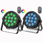 Lumire de scne 84w - jajaluya 14 led rgbw lumires de fte - pack de 2 avec tlcommande