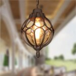 Luminaire suspendu en verre en aluminiumystp industriel de lustre suspendu extrieur de plafonniers impermabl ...