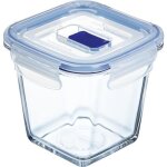 Bo�te de conservation - luminarc - pure box active - 75 cl - verre transparent - couvercle bleu