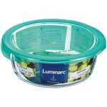 Luminarc boite ronde + couvercle keepn box 92 cl transparent et vert