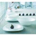 Service 19 pices - luminarc - e6344 - diner carine - assiette plate assiette creuse saladier - blanc ...