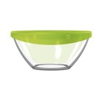 Saladier avec couvercle luminarc keepn bowl t 28 cm - verre et plastique - transparent et vert Saladier avec couvercle luminarc keepn bowl t 28 cm - verre et plastique - transparent et vert