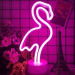 Lumineuse au flamant n�on led d�coration lampe de nuit led n�on avec base pour no�l anniversaire salon ...