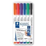 Feutres effaçables à sec - staedtler - lumocolor® 301 - 6 feutres - pointe moyenne 1 mm - assortis Feutres effaçables à sec - staedtler - lumocolor® 301 - 6 feutres - pointe moyenne 1 mm - assortis