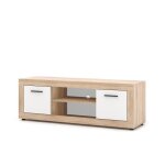 Banc tv - vivaldi - luna rtv 2d - chêne artisan - blanc - design contemporain Banc tv - vivaldi - luna rtv 2d - chêne artisan - blanc - design contemporain